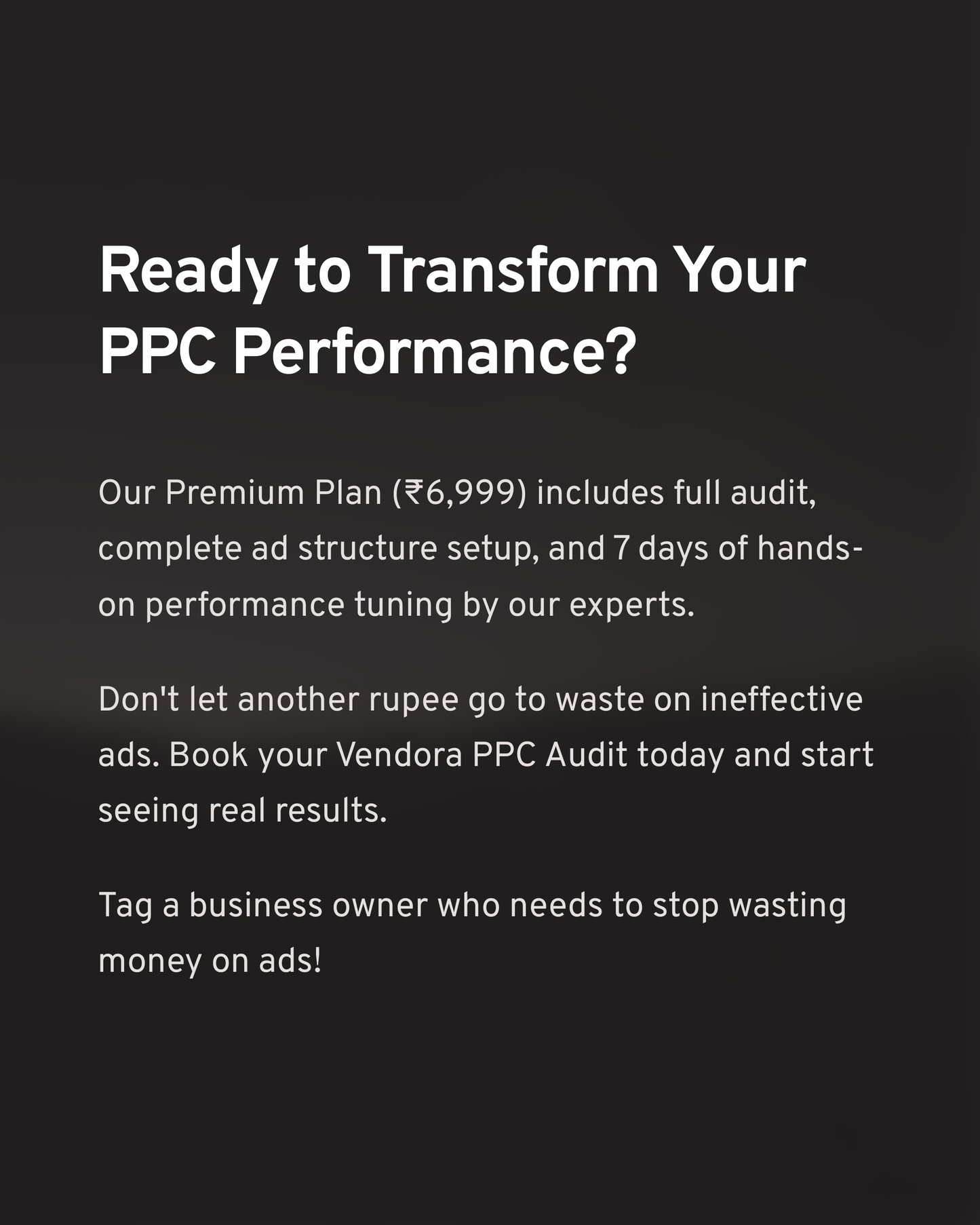 Vendora PPC Fix – Advertising Audit & Strategy Plan